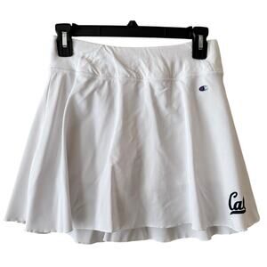 Cal UC Berkeley University Champion Athletic White Fit Flare Mini Skort Tennis-S
